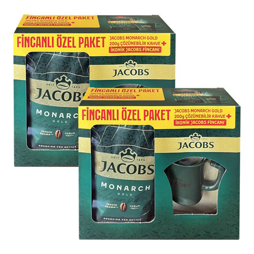 Monarch Gold 200 gr İkonik Jacobs Fincanlı Set x 2 Adet
