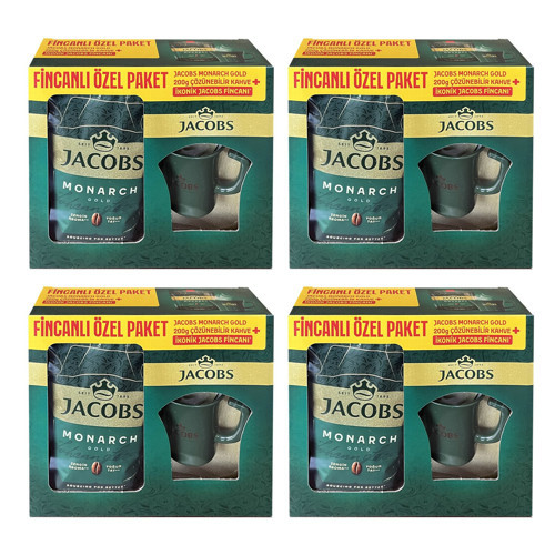 Monarch Gold 200 gr İkonik Jacobs Fincanlı Set x 4 Adet
