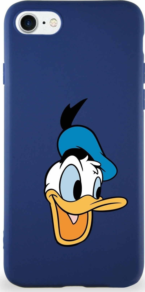 Iphone Se 2022 Uyumlu Soft Premier Kapak Donald Duck-A Tasarımlı Silikon Kılıf - Lacivert
