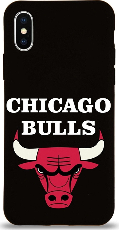 Iphone Xs Uyumlu Lansman Chicago Bulls Tasarımlı Altı Kapalı İçi Kadife Kaplı Kapak