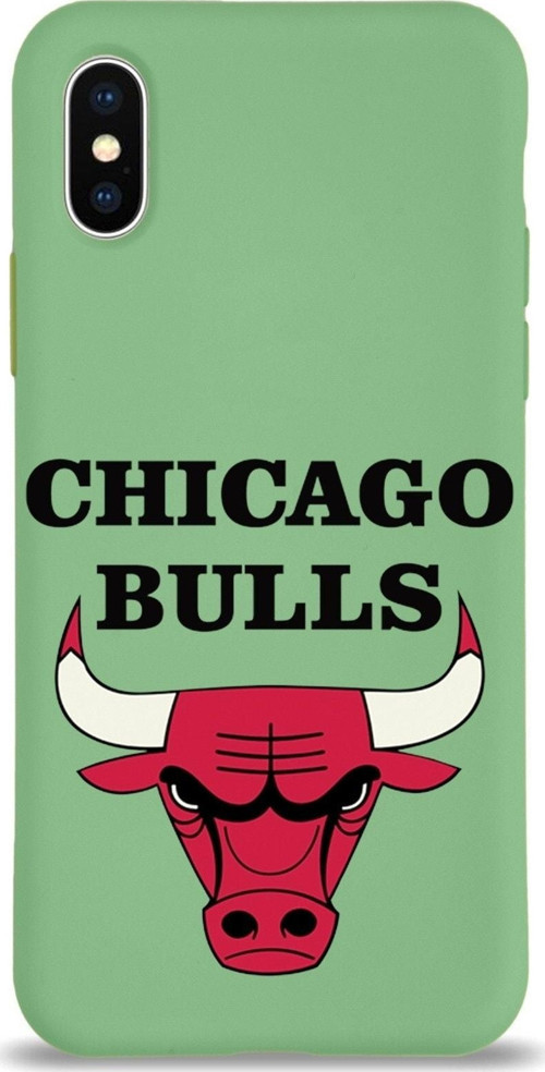 Iphone Xs Uyumlu Lansman Kılıf Chicago Bulls Tasarımlı Altı Kapalı Içi Kadife Kaplı Kapak
