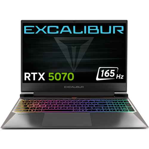 Excalibur G870 Core i7-13620H 24GB 1TB 8GB RTX5070 15.6" W11 Pro Gaming Laptop G870.1362-CF70R-C