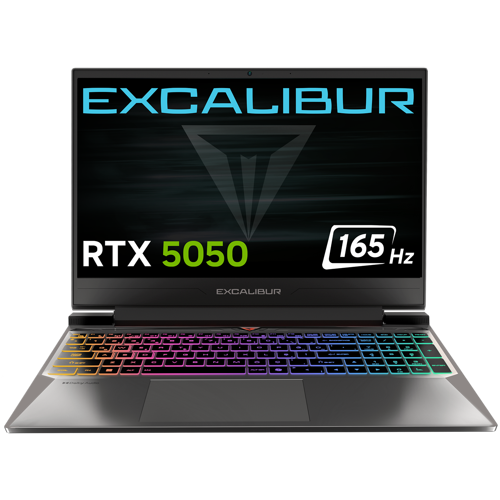 Excalibur G870 Core i7-13620H 24GB 2TB 8GB RTX5050 15.6" Freedos Gaming Laptop G870.1362-CX50X-C
