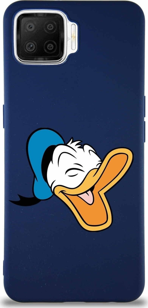 Oppo A73 Soft Premier Kapak Donald Duck-E Tasarımlı Silikon Kılıf - Lacivert