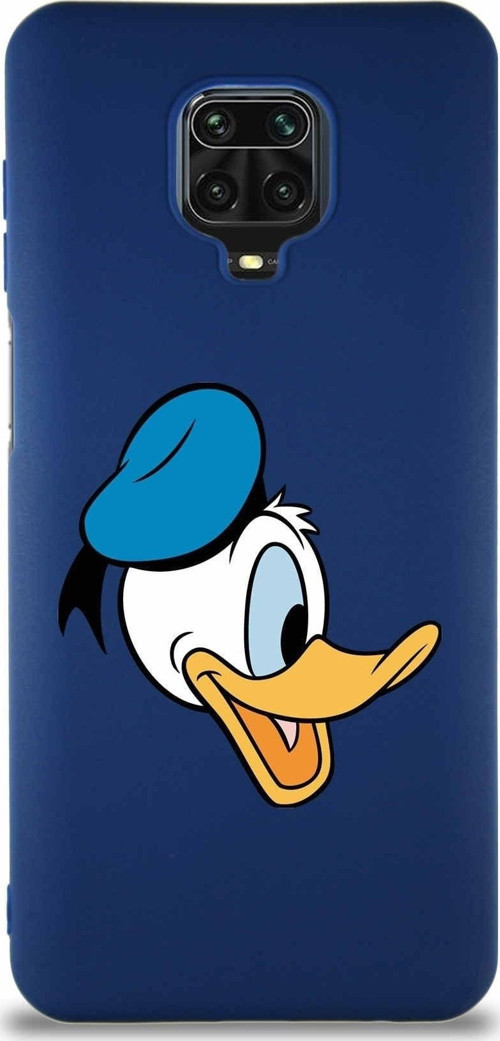 Xiaomi Redmi Note 9S Soft Premier Kapak Donald Duck-F Tasarımlı Silikon Kılıf - Lacivert