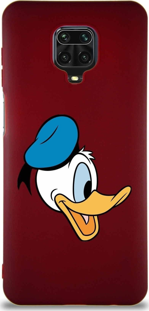 Xiaomi Redmi Note 9S Soft Premier Kapak Donald Duck-F Tasarımlı Silikon Kılıf - Mürdüm