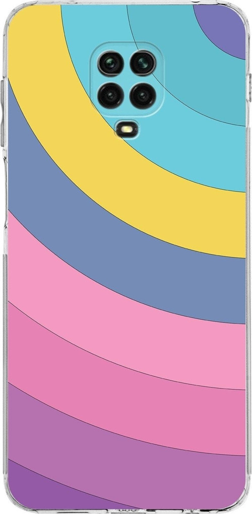 Xiaomi Redmi Note 9 Pro Kamera Korumalı Kapak Renk Cümbüşü Tasarımlı Şeffaf Kılıf