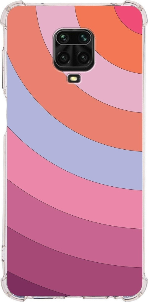Xiaomi Redmi Note 9 Pro Köşe Korumalı Antişok Kapak Renk Cümbüşü Tasarımlı Şeffaf Silikon Kılıf