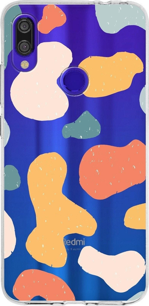 Xiaomi Redmi Note 7 Pro Uyumlu Kapak Grunge Tasarımlı Şeffaf Silikon Kılıf