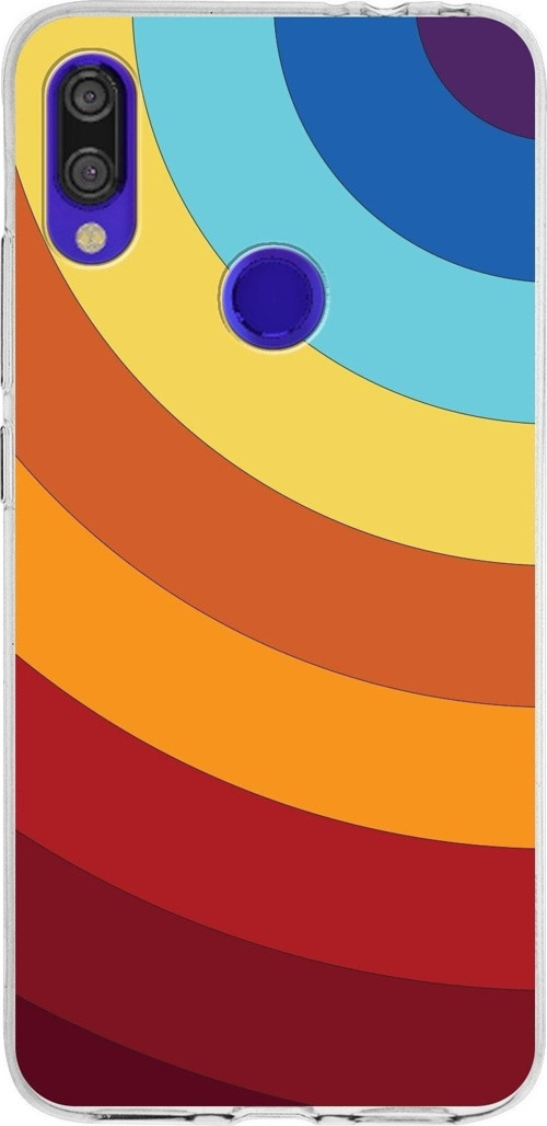 Xiaomi Redmi Note 7 Pro Uyumlu Kapak Renk Cümbüşü Tasarımlı Şeffaf Silikon Kılıf
