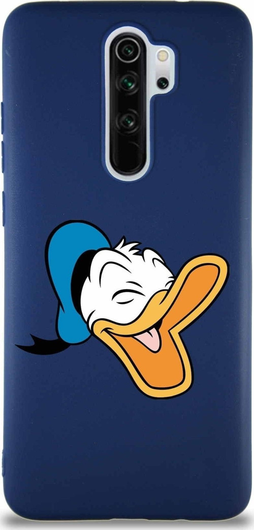 Xiaomi Redmi Note 8 Pro Soft Premier Kapak Donald Duck-E Tasarımlı Silikon Kılıf - Lacivert