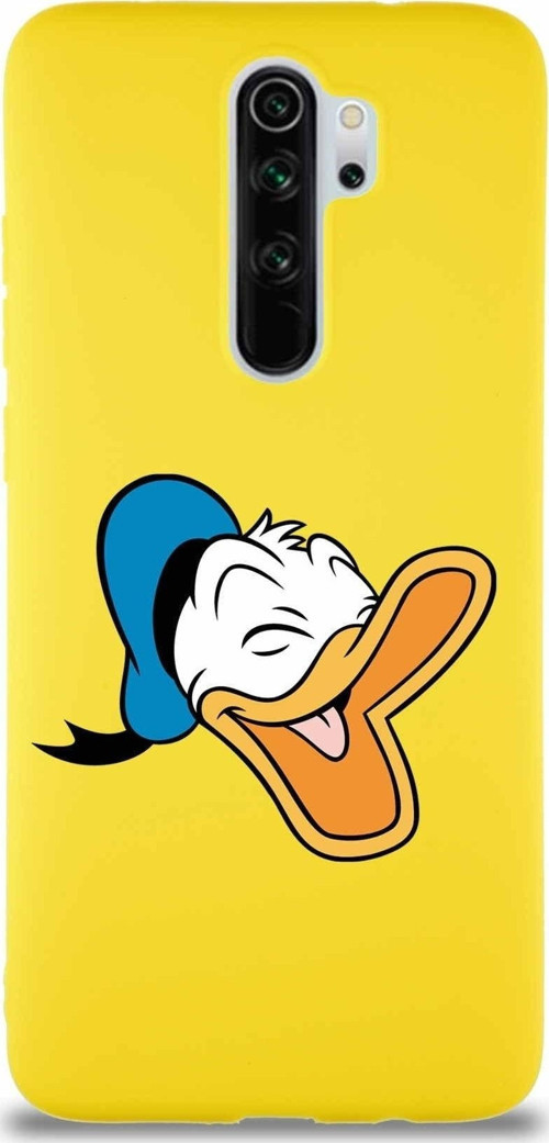 Xiaomi Redmi Note 8 Pro Soft Premier Kapak Donald Duck-E Tasarımlı Silikon Kılıf - Sarı