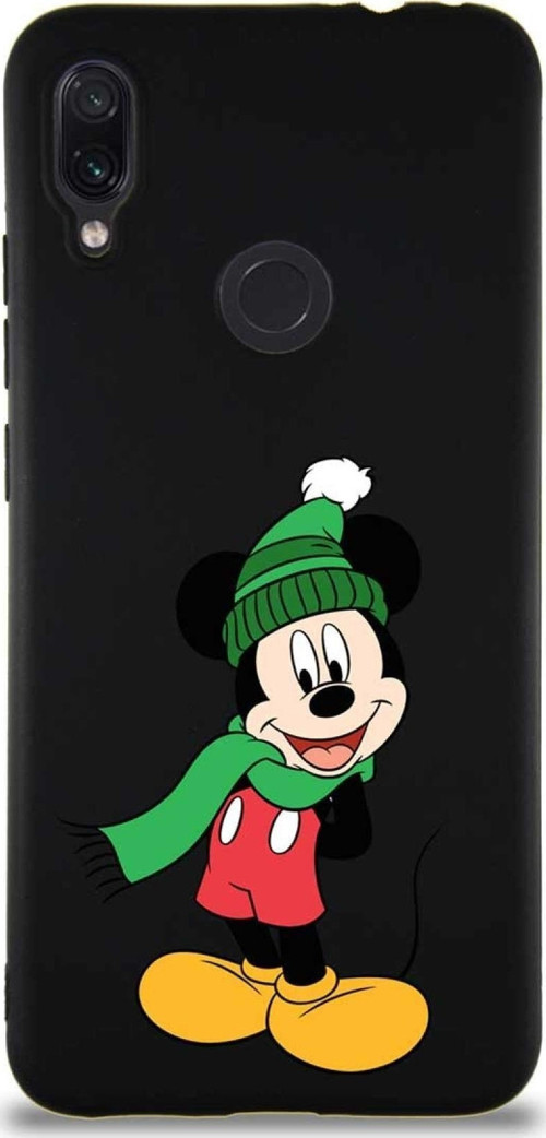 Xiaomi Redmi Note 7 Soft Premier Kapak Mickey Mouse-G Tasarımlı Silikon Kılıf - Siyah