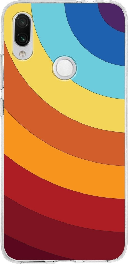 Xiaomi Redmi Note 7 Uyumlu Kapak Renk Cümbüşü Tasarımlı Şeffaf Silikon Kılıf
