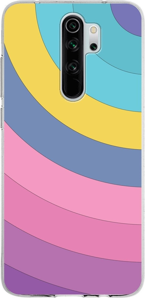 Xiaomi Redmi Note 8 Pro Uyumlu Kapak Renk Cümbüşü Tasarımlı Şeffaf Silikon Kılıf
