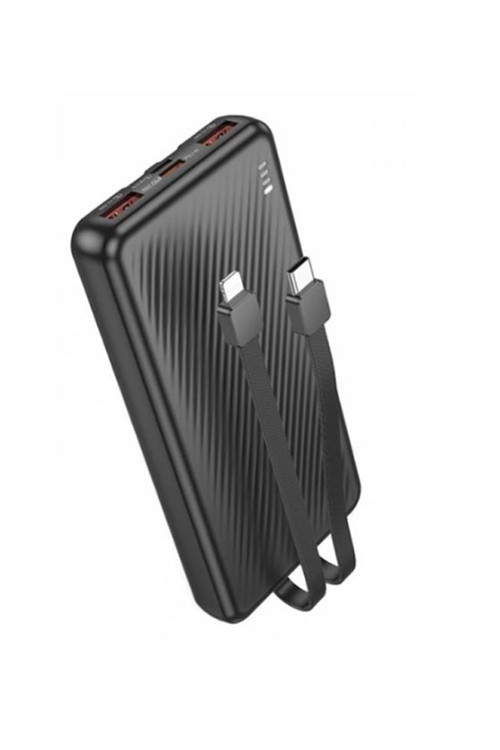 10000Mah Pd20W 22.5W Qc3.0 37Wh Dahili Kablolu Powerbank İphone İle Uyumlu Şarj Led Gösterli Bj57