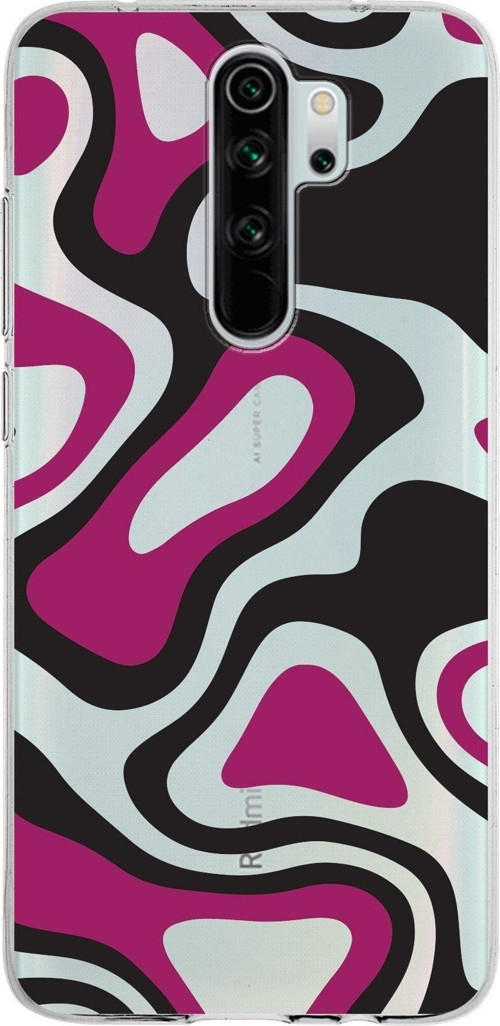 Xiaomi Redmi Note 8 Pro Uyumlu Kapak Renkli Desen Tasarımlı Şeffaf Silikon Kılıf