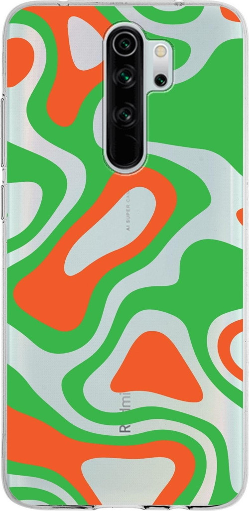 Xiaomi Redmi Note 8 Pro Uyumlu Kapak Renkli Desen Tasarımlı Şeffaf Silikon Kılıf