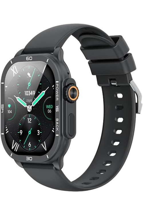 J12 Akıllı Spor Saat,2.06 İnç Amoled Ekran,Nabız Ölçer,Adım Sayar,Kalori Takip,Müzik Kontrol,300 Mah