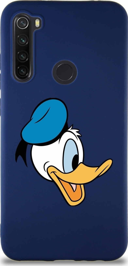 Xiaomi Redmi Note 8 Soft Premier Kapak Donald Duck-F Tasarımlı Silikon Kılıf - Lacivert
