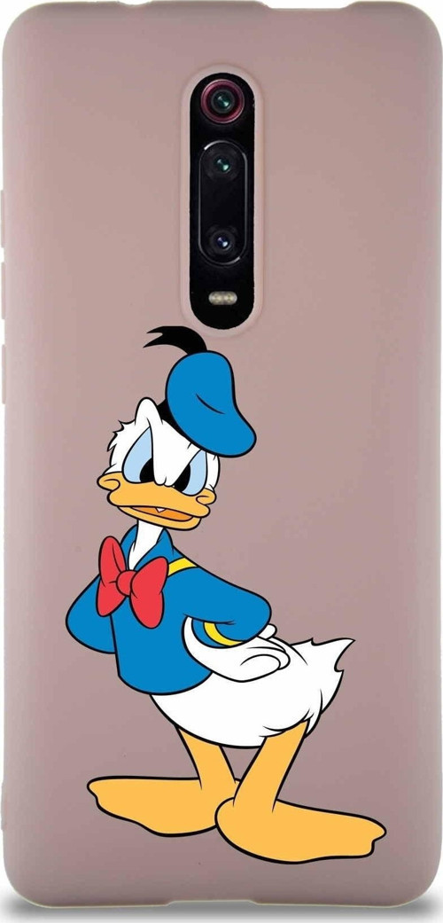 Xiaomi Redmi K20 Pro Soft Premier Kapak Donald Duck-D Tasarımlı Silikon Kılıf - Pudra