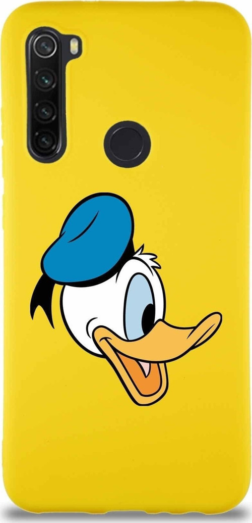 Xiaomi Redmi Note 8 Soft Premier Kapak Donald Duck-F Tasarımlı Silikon Kılıf - Sarı