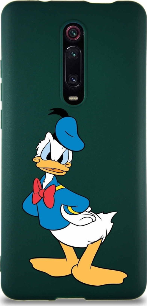 Xiaomi Redmi K20 Pro Soft Premier Kapak Donald Duck-D Tasarımlı Silikon Kılıf - Yeşil