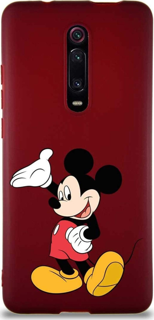 Xiaomi Redmi K20 Pro Soft Premier Kapak Mickey Mouse-C Tasarımlı Silikon Kılıf - Mürdüm