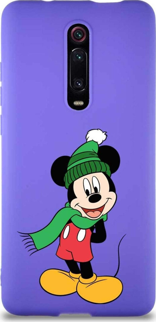 Xiaomi Redmi K20 Pro Soft Premier Kapak Mickey Mouse-G Tasarımlı Silikon Kılıf - Mor