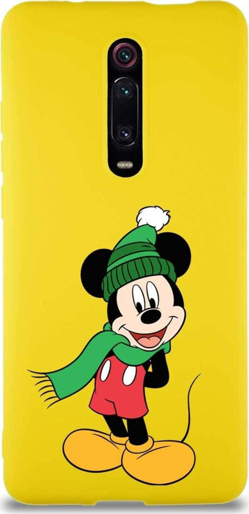 Xiaomi Redmi K20 Pro Soft Premier Kapak Mickey Mouse-G Tasarımlı Silikon Kılıf - Sarı