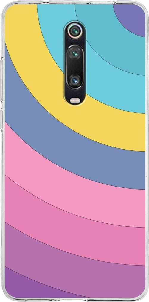 Xiaomi Redmi K20 Pro Uyumlu Kapak Renk Cümbüşü Tasarımlı Şeffaf Silikon Kılıf