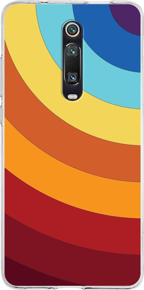 Xiaomi Redmi K20 Pro Uyumlu Kapak Renk Cümbüşü Tasarımlı Şeffaf Silikon Kılıf