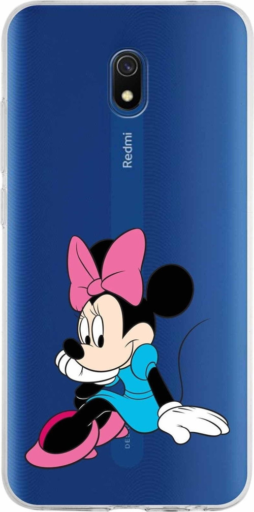 Xiaomi Redmi 8A Uyumlu Kapak Minnie Mouse Tasarımlı Şeffaf Silikon Kılıf