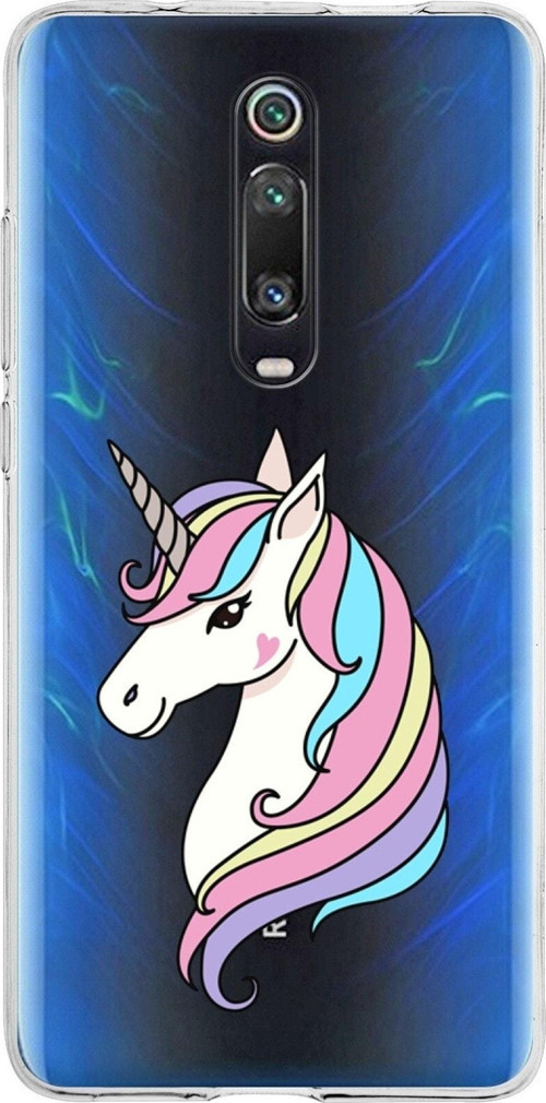 Xiaomi Redmi K20 Pro Uyumlu Kapak Unicorn Tasarımlı Şeffaf Silikon Kılıf