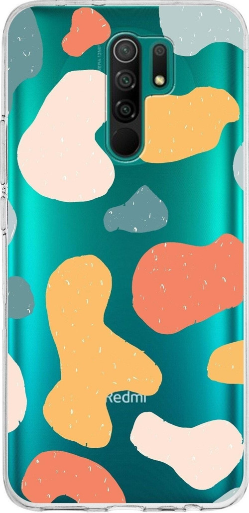 Xiaomi Redmi 9 Uyumlu Kapak Grunge Tasarımlı Şeffaf Silikon Kılıf