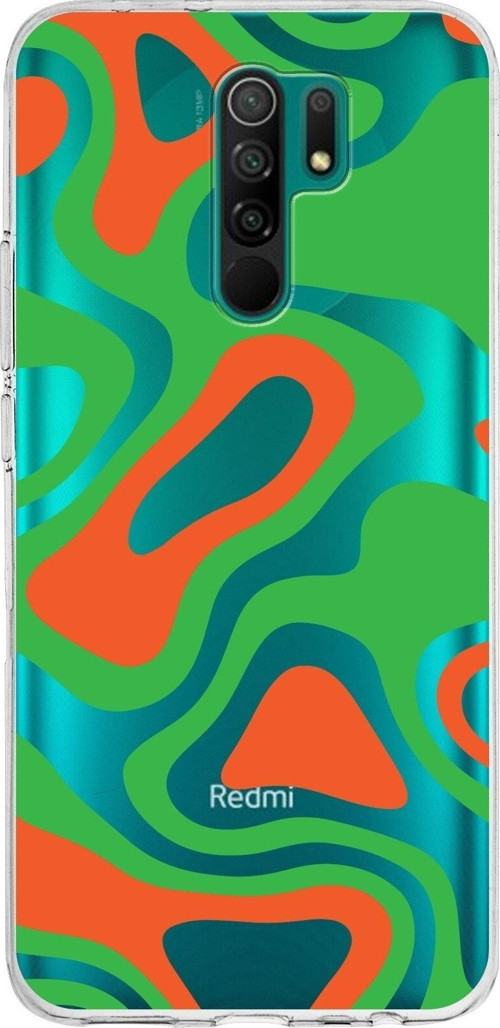 Xiaomi Redmi 9 Uyumlu Kapak Renkli Desen Tasarımlı Şeffaf Silikon Kılıf