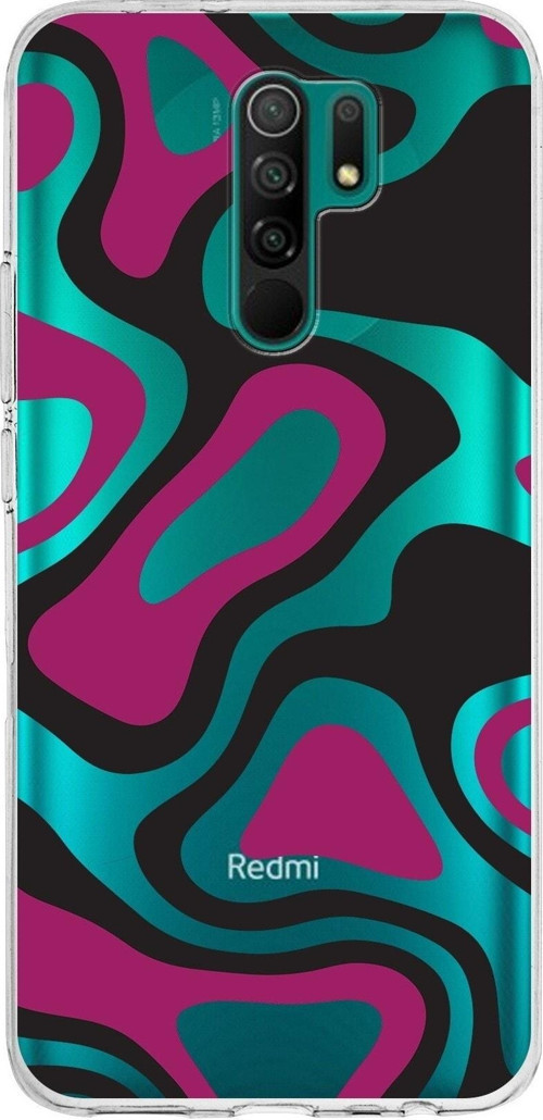 Xiaomi Redmi 9 Uyumlu Kapak Renkli Desen Tasarımlı Şeffaf Silikon Kılıf