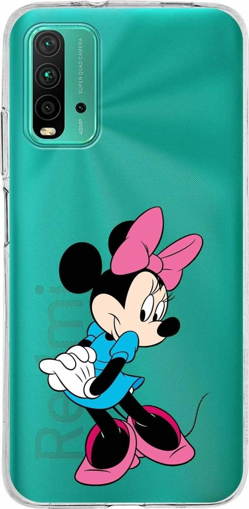 Xiaomi Poco M3 Uyumlu Kapak Minnie Mouse Tasarımlı Şeffaf Silikon Kılıf