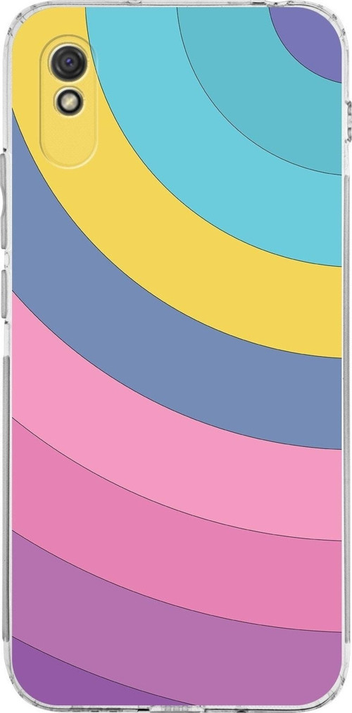Xiaomi Redmi 9A Kamera Korumalı Kapak Renk Cümbüşü Tasarımlı Şeffaf Kılıf