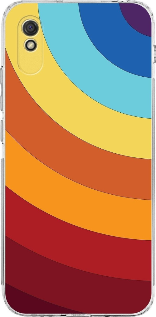 Xiaomi Redmi 9A Kamera Korumalı Kapak Renk Cümbüşü Tasarımlı Şeffaf Kılıf