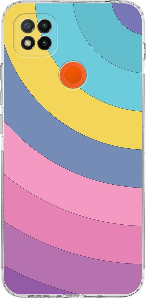 Xiaomi Redmi 9C Kamera Korumalı Kapak Renk Cümbüşü Tasarımlı Şeffaf Kılıf