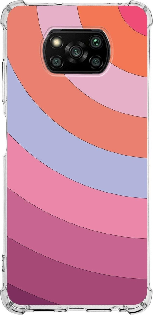 Xiaomi Poco X3 Köşe Korumalı Antişok Kapak Renk Cümbüşü Tasarımlı Şeffaf Silikon Kılıf