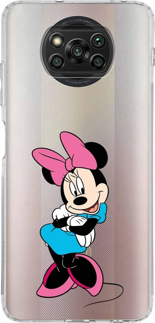 Xiaomi Poco X3 Nfc Kamera Korumalı Kapak Minnie Mouse Tasarımlı Şeffaf Kılıf