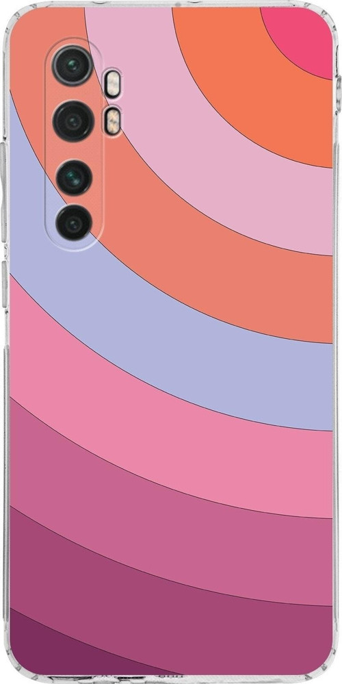 Xiaomi Mi Note 10 Lite Kamera Korumalı Kapak Renk Cümbüşü Tasarımlı Şeffaf Kılıf