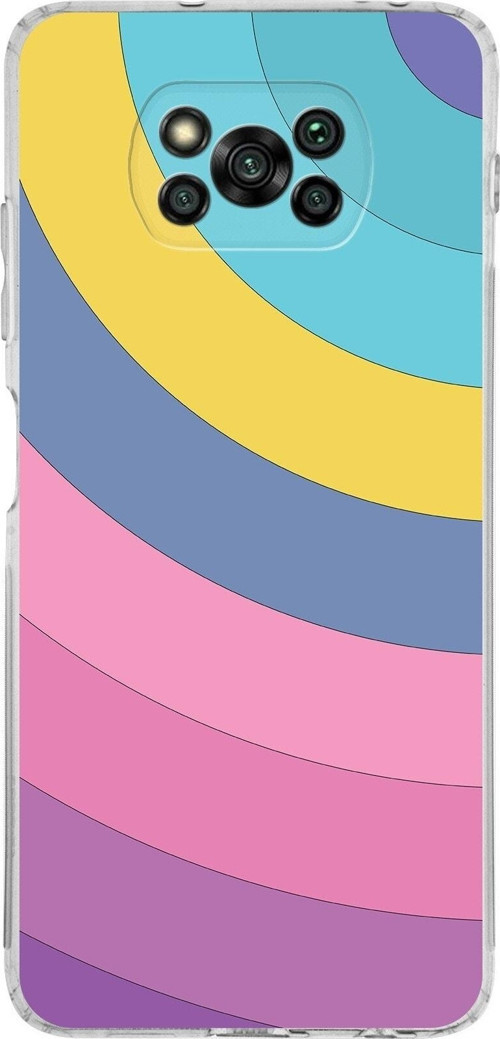 Xiaomi Poco X3 Pro Kamera Korumalı Kapak Renk Cümbüşü Tasarımlı Şeffaf Kılıf