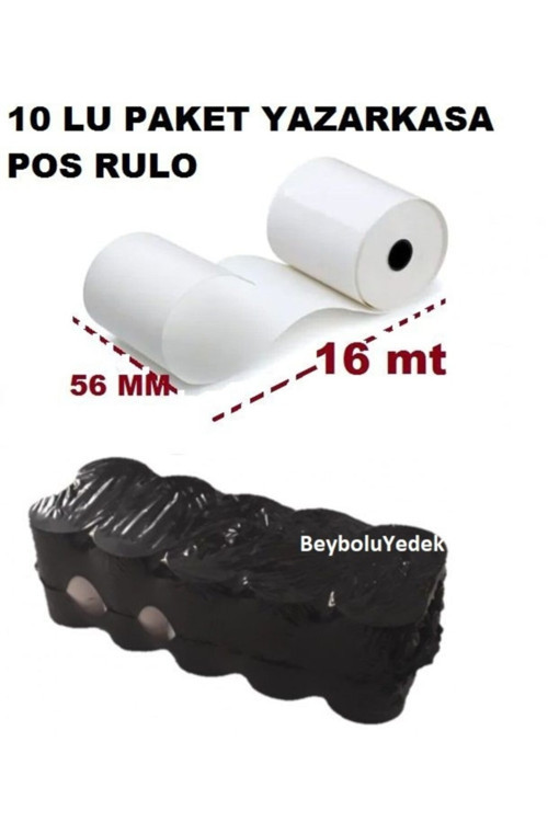 Beko Yazar Kasa Pos Rulo , Yeni Nesil Yazarkasa Pos Rulosu 56 Mm X 16 M - 10 Lu
