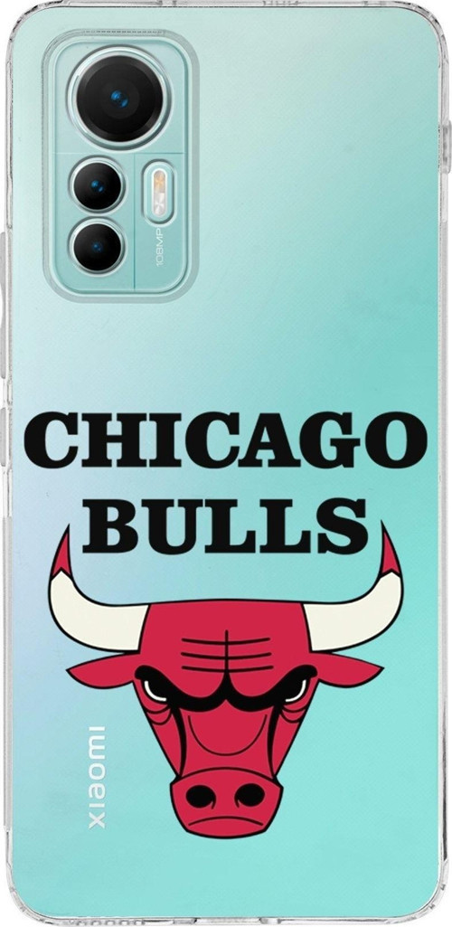 Xiaomi Mi 12 Lite Uyumlu Kapak Chicago Bulls Tasarımlı Şeffaf Silikon Kılıf