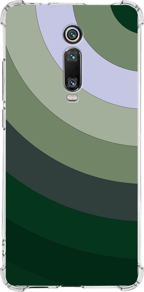 Xiaomi Mi 9T Pro Köşe Korumalı Antişok Kapak Renk Cümbüşü Tasarımlı Şeffaf Silikon Kılıf