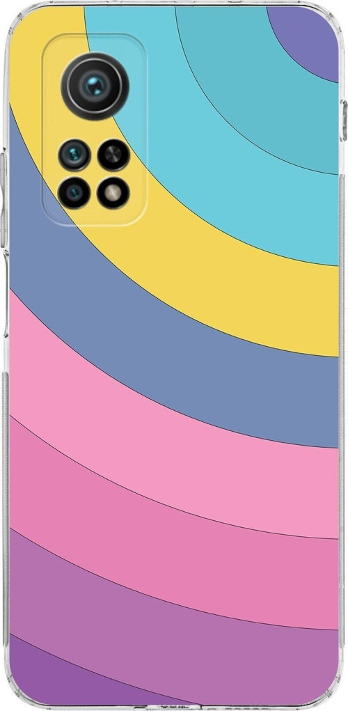Xiaomi Mi 10T Kamera Korumalı Kapak Renk Cümbüşü Tasarımlı Şeffaf Kılıf