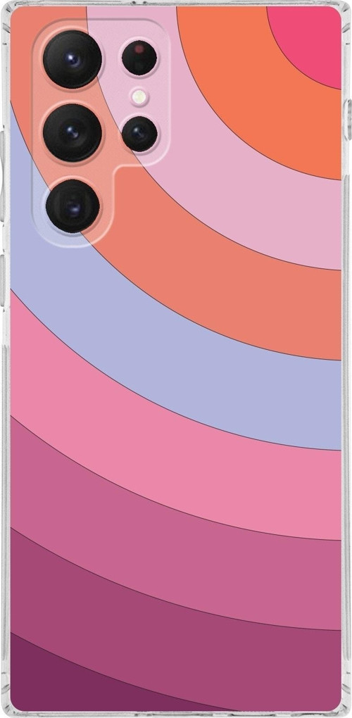 Samsung Galaxy S22 Ultra Kamera Korumalı Kapak Renk Cümbüşü Tasarımlı Şeffaf Kılıf